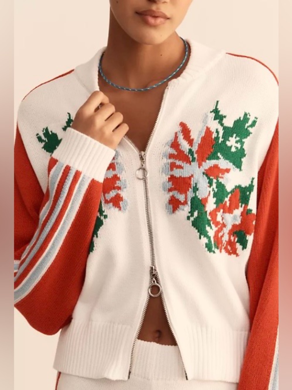 Anthropologie Daily Practice Sports Club Jacquard Jacket Size M